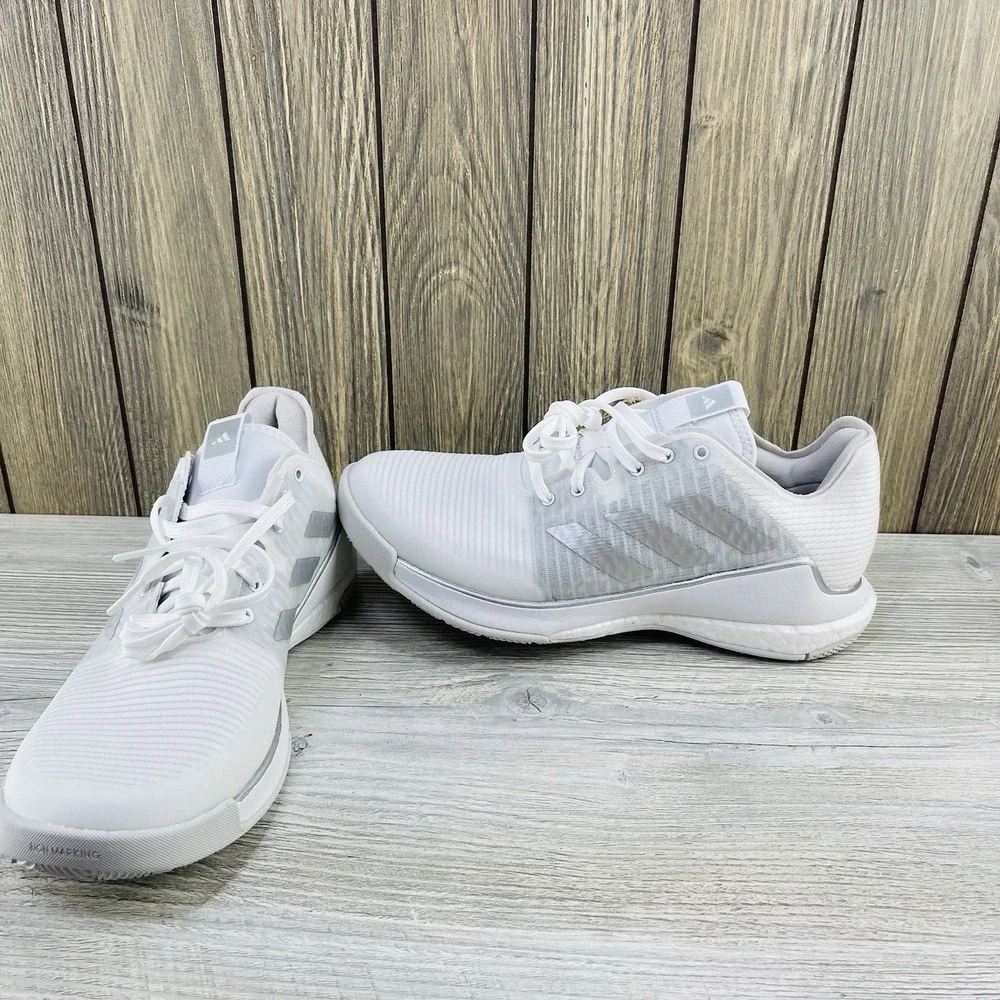 Adidas Crazyflight Volleyball Shoes White Silver Grey IG3970 Womens Size: 8.5 - Picture 5 of 16